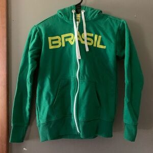 Brasil XS green Zip up hoodie